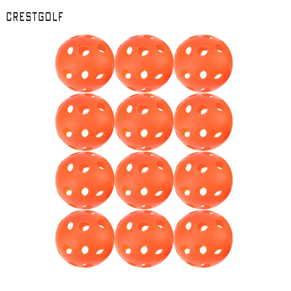 CRESTGOLF 12pcsX90mm Pickleball Plastic Airflow Hollow Indoor Practice Training Ball Baseballs Accessories