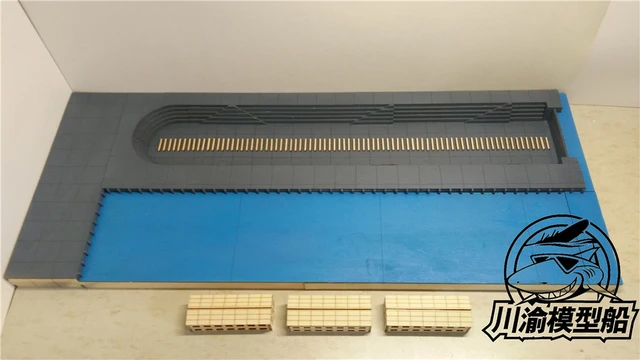 1/700スケール造船所ドック造船所ジオラマアーク型プラットフォームdiy  