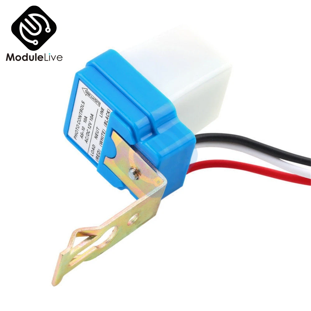 DC 12V 24V AC 220V Automatic Auto Switch On Off Photocell street Light Switch 50-60Hz 10A Photo Control Photoswitch Sensor