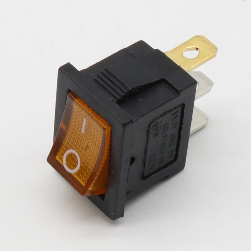 1pcs Mini 3 Pin Dashboard On Off Posição Rocker Switch Iluminado Spst com Luz