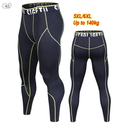 5XL/6XL Plus Size męskie spodnie do biegania szybkie suche siłownia spodnie sportowe do jogi Crossfit Jogger legginsy sportowe odzież sportowa elastyczne rajstopy