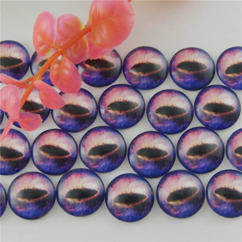 Wholesale 20pcs/lot 18mm Mixed Style Dragon Eyes Round  time gem cover Glass Cabochon Dome Jewelry Finding Cameo Pendant Setting