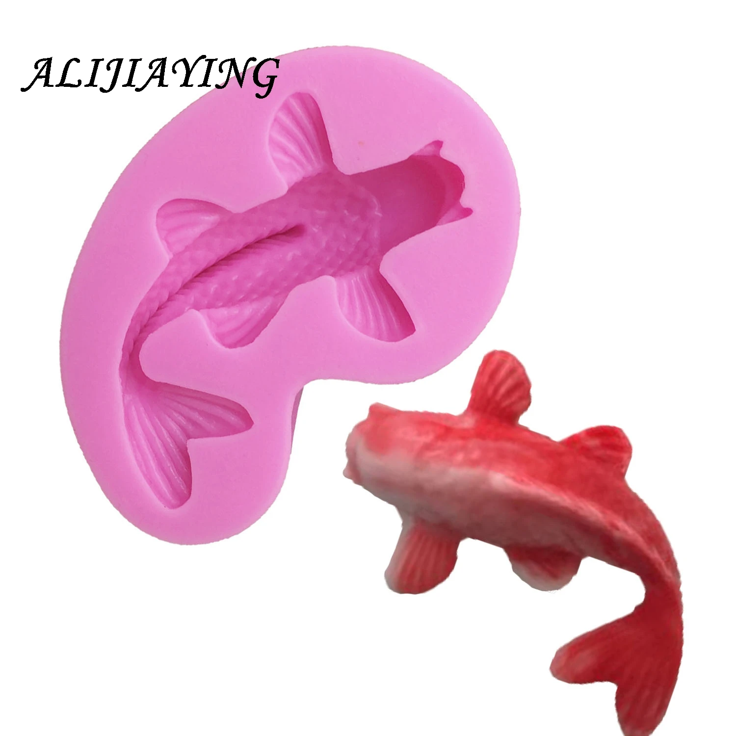 1Pcs DIY Christening Fish Silicone Mold Fondant chocolate Cupcake Cake Decorating Baking Tools Handmade Soap Mold D0536