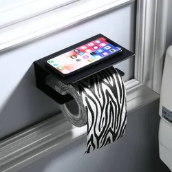 Toilet Paper Holder Sanitary Paper Roll Holder Paper Towel Holder Mobile Phone Bathroom Multi-function Shelves