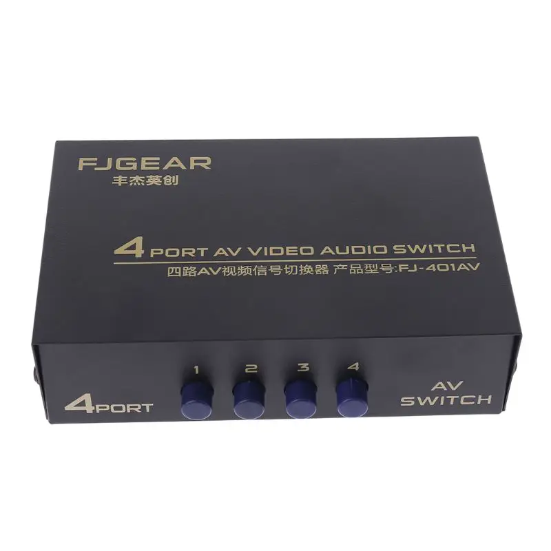 4 Poort Ingang 1 Uitgang Audio Video Av Rca Switch Switcher Selector Box Nieuwe 2019 Nieuwe