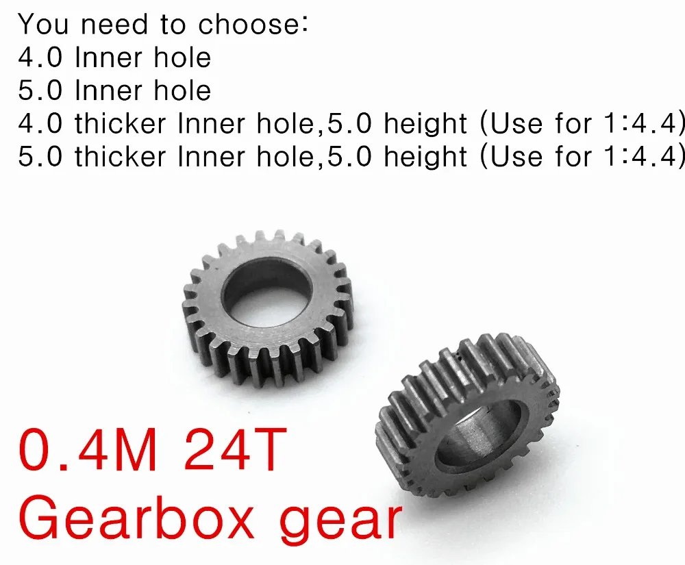 

2PCS/LOT 0.4M 24T,25MM gearbox gear,0.4 module (CHOOSE!)
