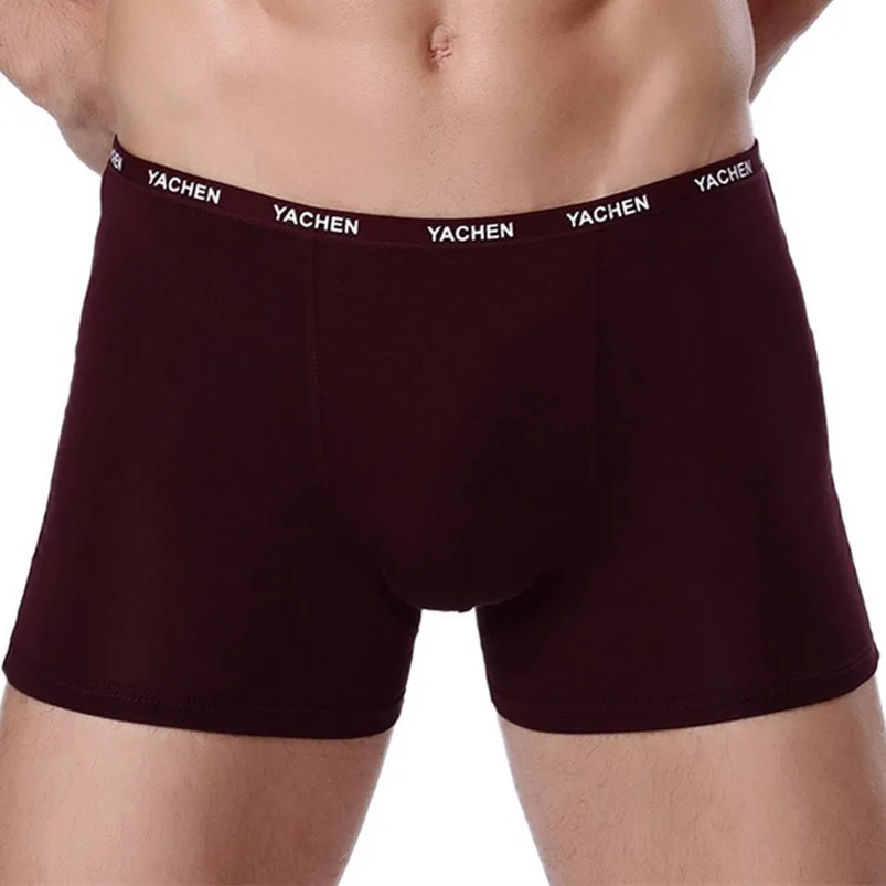 Men Sexy Boxer Soft Breathable Underwear Male Comfortable Solid Panties Underpants Cueca Homme   Boxer shorts 1piece