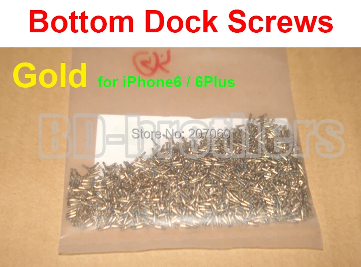 Original Bottom Dock Screws Pentalobe Gold Screw for iPhone6 iPhone 6 Plus 6000pcs/lot (3bags)DHL shipping