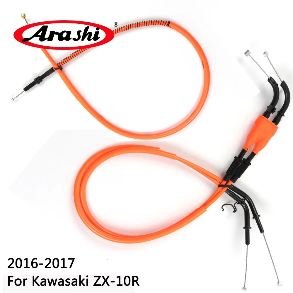 

Трос сцепления дроссельной заслонки Arashi для KAWASAKI ZX-10R 2016-2017, провод из нержавеющей стали NINJA ZX 10R ZX10R 2016 2017, тросы масляного тормоза