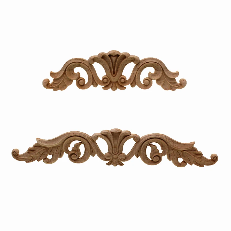 RUNBAZEF Wood Carving Decor Furniture Wooden Decal Corner Onlay Applique Frame For Vintage Home Wedding Decoration Accessories