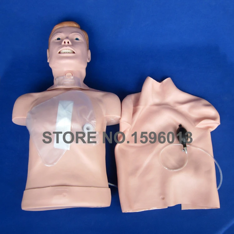 Advanced Half Body CPR and Intubation Training Manikin,Adult First Aid Airway Care Mannequin