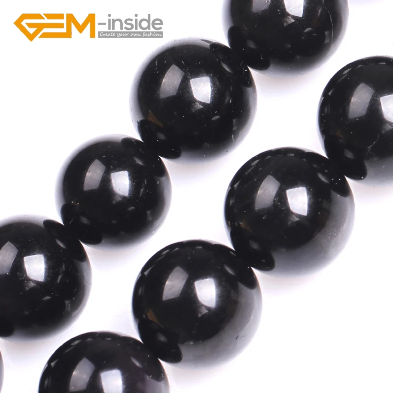 4mm-18mm Wholesale ! Natural Rainbow Black Obsidian Round Shape Loose Beads For Jewelry Making 15\