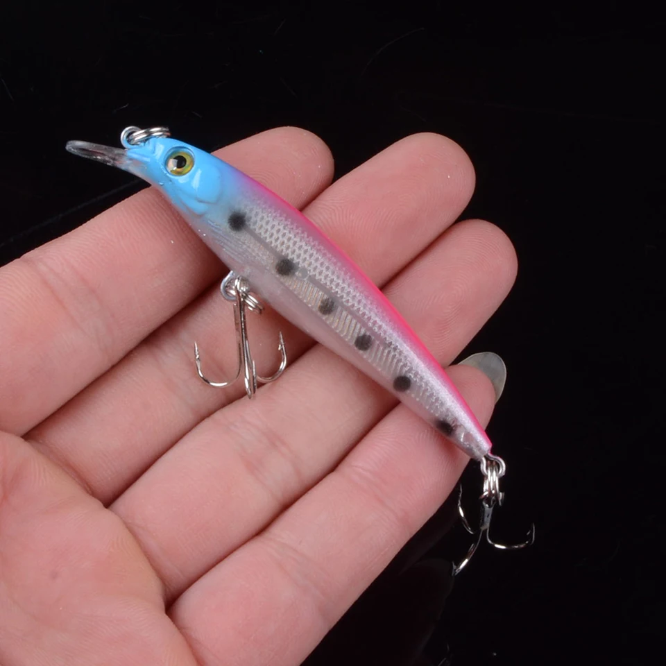 1pcs Fishing Lures Minnow 7.5cm/4.6g Fishing Hard Bait Crankbaits Isca Artificiais Pesca Sea Wobbler Swimming Baits 3D Eyes