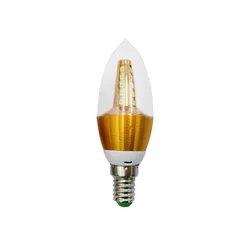 High Bright E14 5W Candle LED Bulb Aluminum Shell LED Light Lamp 220V Golden Cool Warm White Ampoule Lampara Led SMD 2835 Lights