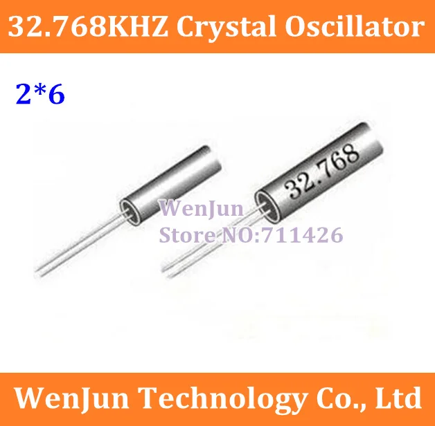 

2000PCS Free Shipping 32.768KHZ Crystal Oscillator 2*6 32.768 khz Crystal Oscillator 12.5PF 32.768K 32768 32.768 Plug-in crystal