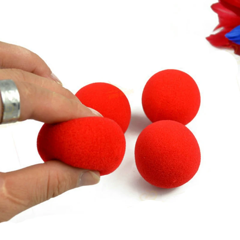 10 PCS 2.5cm Finger Sponge Ball Magic Tricks Classical Magician Illusion Comedy Street Close-Up Stage Card Magic Accessories