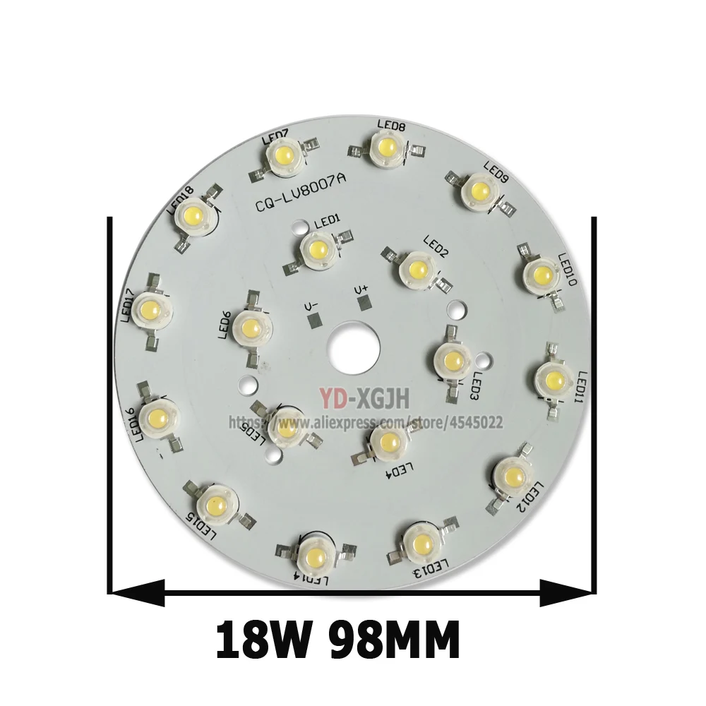 ハイパワーledランプビーズ,アルミニウムプレート,18w led pcb 3w,溶接仕上げのアルミニウムプレート,日曜大工のアクセサリー