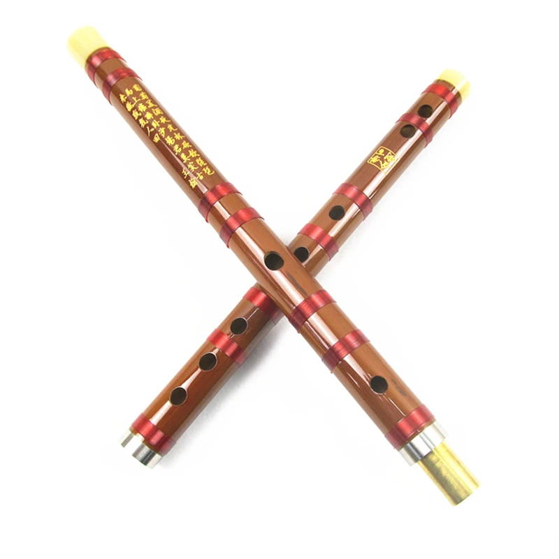 High Quality Chinese Dizi Natural Bamboo Flute Woodwind musical instruments C/D/E/F/G Key Copper Brass  Plug Transverse Flauta