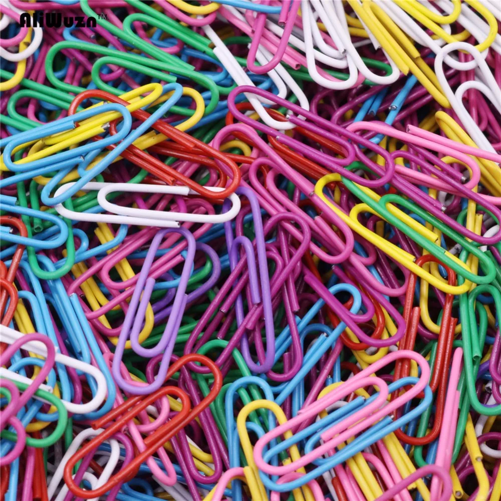 100 Pinnen Paperclip Houder Dispenser Bulticolor Knijpclips Haarspelden Fijne Kantoor School Binding Benodigdheden 28*8Mm