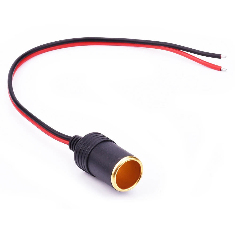 

12V 20A Max 120W Car Cigarette Lighter Pure copper Charger Cable Female Socket Plug 2.5mmx2 wire Car Accessories