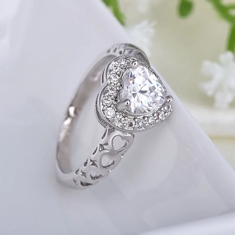 Buyee-Bague de mariage en argent regardé 925 pour femme, cercle de bijoux fins pour fille, blanc clair, Zunderes on Coussins, mode de fête