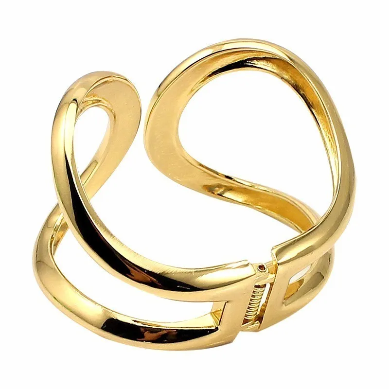 Trendy Gold Color Alloy Women Bangle Jewelry  Irregular  Adjustable Open Design Bangle Bracelet  Cuff   for  1pc