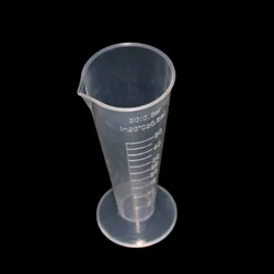 50ml Cone Plastic Measuring Cylinder Graduated Measuring Cylinder Tools Chemistry Laboratory Test School Supplies 1 Pcs