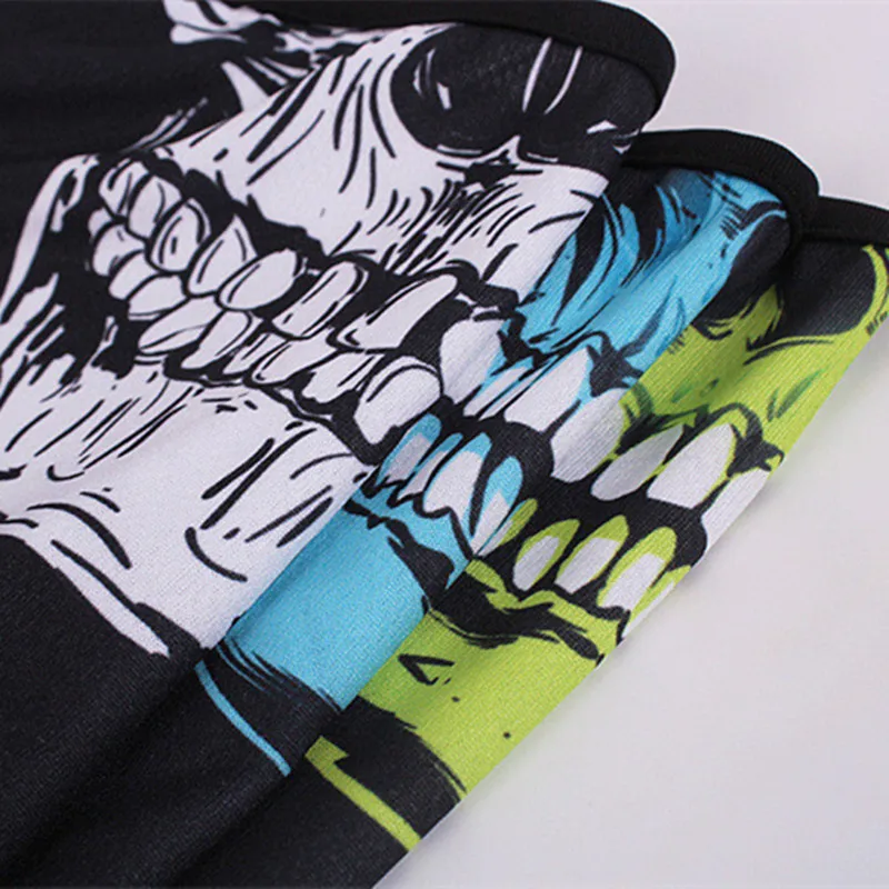 2024 Popular Skull Bandana Unisex Scarf Motorcycle Multifunctional Face Mask Triangle Magic Scarf Windproof Dustproof Scarf Mask