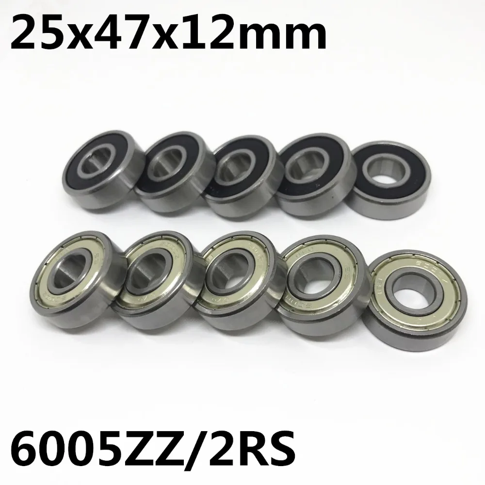 2PCS High quality 6005ZZ 6005-2RS ball bearing 25x47x12  mm deep groove ball bearing 6005Z 6005RS