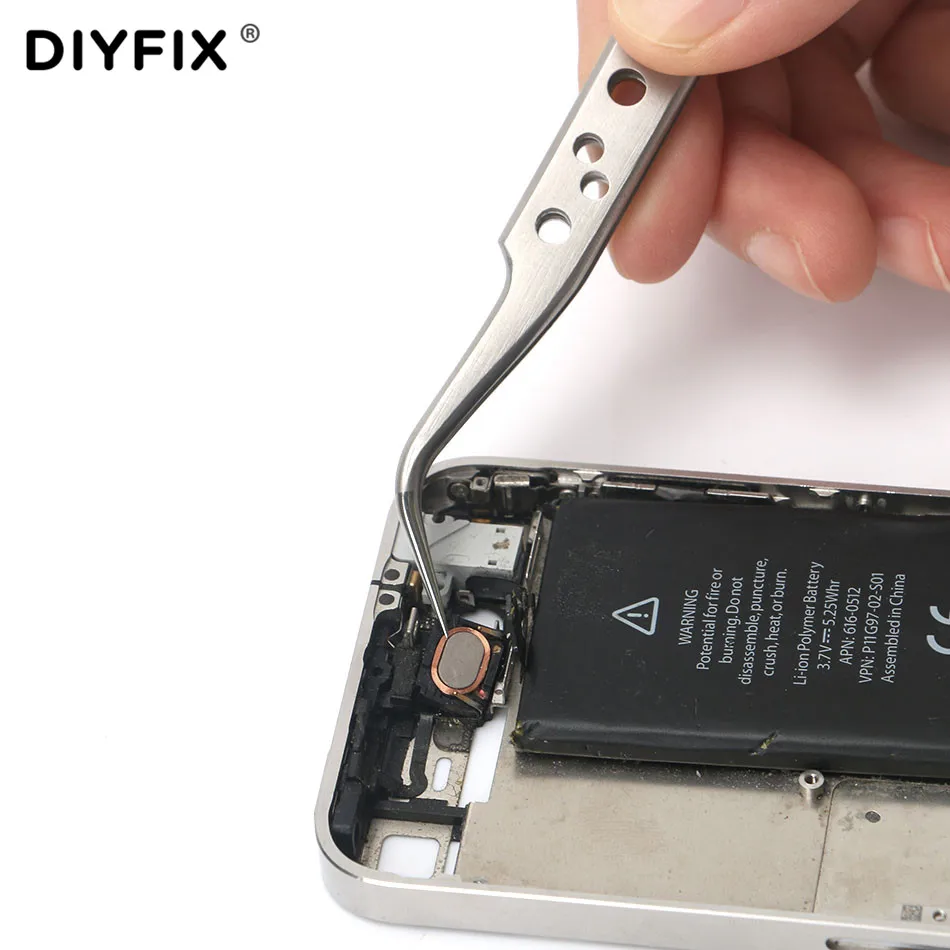 DIYFIX di Precisione Industriale Pinzette Anti-statica Etero Curvo Punte In Acciaio Pinze Riparazione Del Telefono Orologiaio Utensili A Mano Set