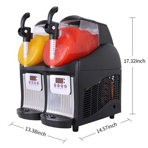 New Style Mini Double Tanks Ice Slush Machine Snow Melting Machine Sand Ice Machine For Sale