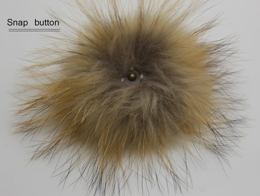 Pom Pom Di Pelliccia Vera Di Volpe E Procione – Grande, Fai-da-te Per Berretti, Borchie E Accessori Moda