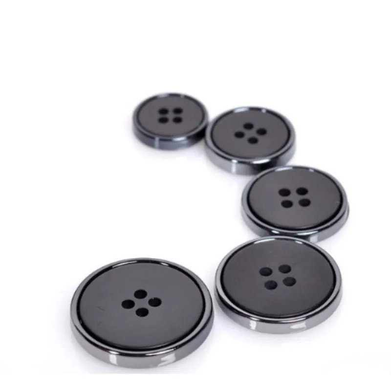 20Pcs Black Men Suit Buttons 4 Holes Coat Windbreaker Buttons DIY Sewing accessories 14/16/19/22MM