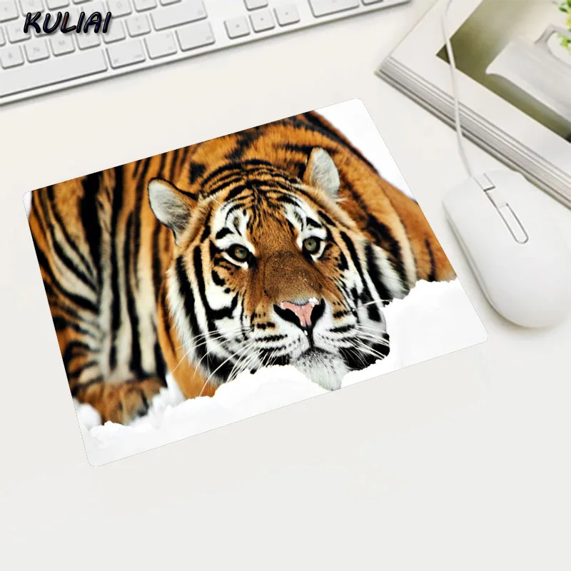 XGZ Print Tiger Wallpaper Rubber MousePad Russia Free Shipping 22X18 Size Compact and Easy To Carry for Office Group Purchase