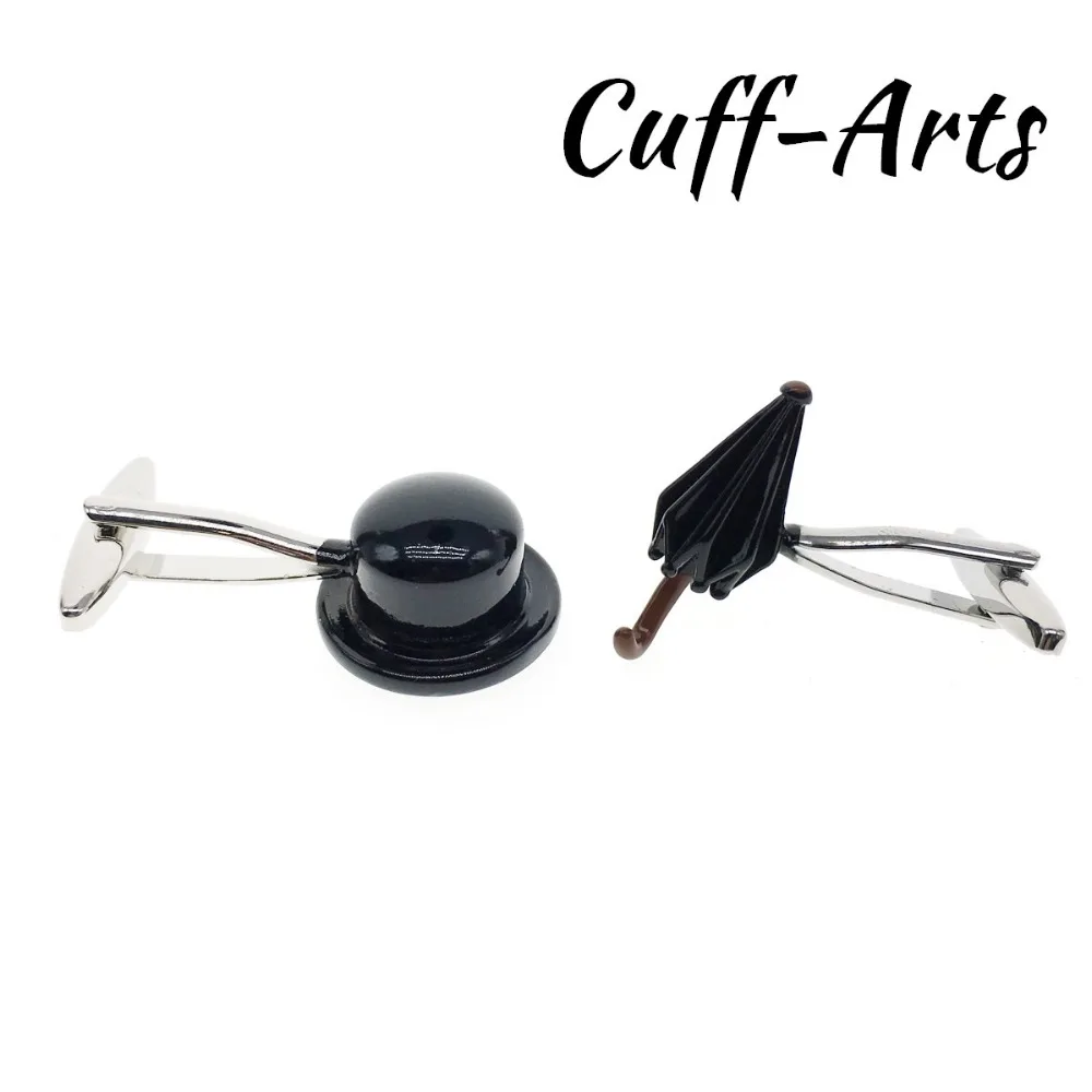 Factory Direct Sales Wholesale French Shirt Cuff Cufflink Button Black Brown Enamel Umbrella Cufflinks Fashion Cufflinks C10004