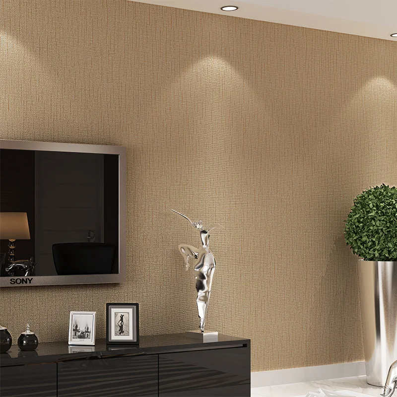 

beibehang Modern simple pure color non - woven wallpaper wallpaper dining room living room sofa background bedroom full of