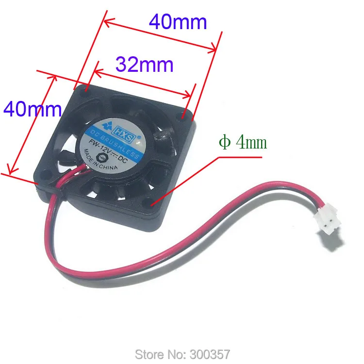 10Pcs/lot Black 4cm 2pin(or 3pin) 12V 40mm x 10mm 4010 Brushless DC vga Fan PC Cooling Cooler Fan