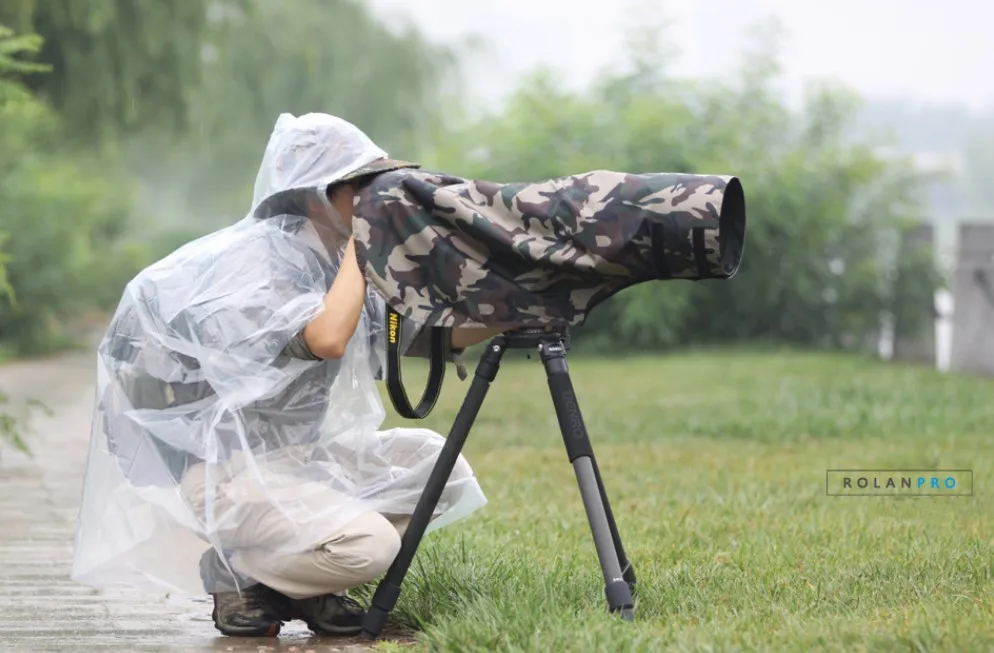 ROLANPRO SLR Camera Rain Cover Raincoat For Canon EF 800mm F/5.6 L IS USM Lens Coat Raincoat Waterproof Rain Cover