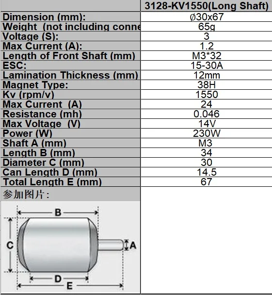 FMSRC 3128 KV1550 Motor for 800mm Zero Tempest 1100mm Cessna 182 FMSKV1550LS Predator RC Airplane Model Plane Aircraft Spares