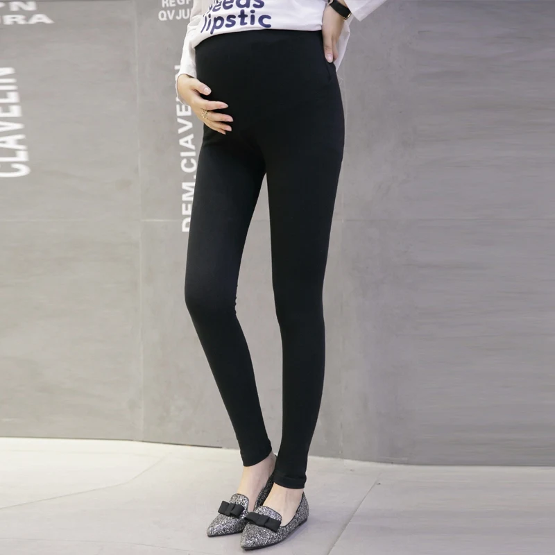 

2019 spring and autumn models pregnant women pants solid color pants stomach lift pants spring leggings pencil pants pregnant