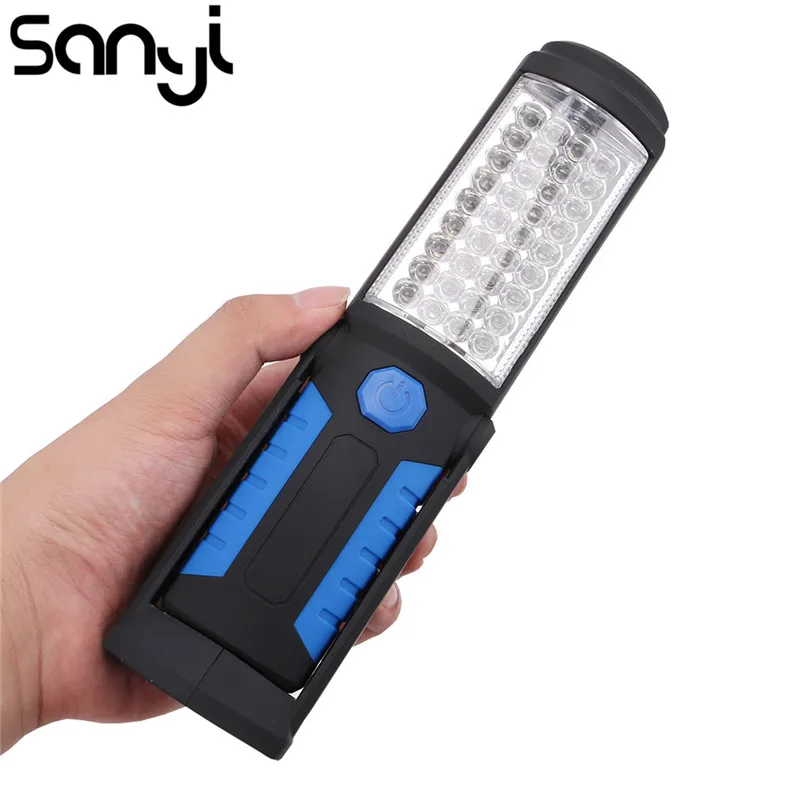 Portable 36+5LED Work Light Camping Emergency Lamp Flashlight Magnetic With Hook Stand Use 3 * AA batteries