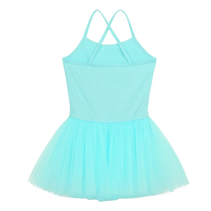 Vestido de bailarina sem mangas para meninas, roupa de dança com lantejoulas, malha para ginástica, para balé com tutu