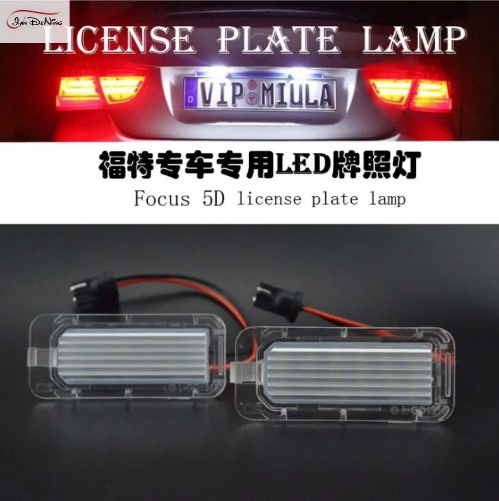 

JanDeNing 2pcs Error Free18 LED License Plate Lights For Ford Focus/Mondeo/Fiseta