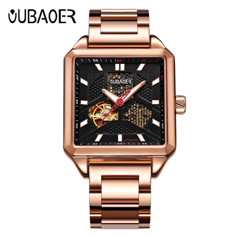 

OUBAOER Business Mechanical Watches Mens Skeleton Automatic Watch Men Relojes Hombre male clock reloj hombre orologio uomo