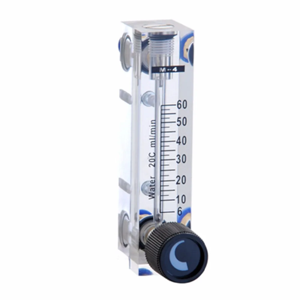 

LZT-4T 6-60ml/min Square Panel Type liquid Flowmeter Flow Meter rotameter LZT4T Tools Flow Measuring