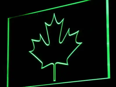 i893 CANADIAN MAPLE LEAF Display Decor Light Signs On/Off Swtich 20+ Colors 5 Sizes