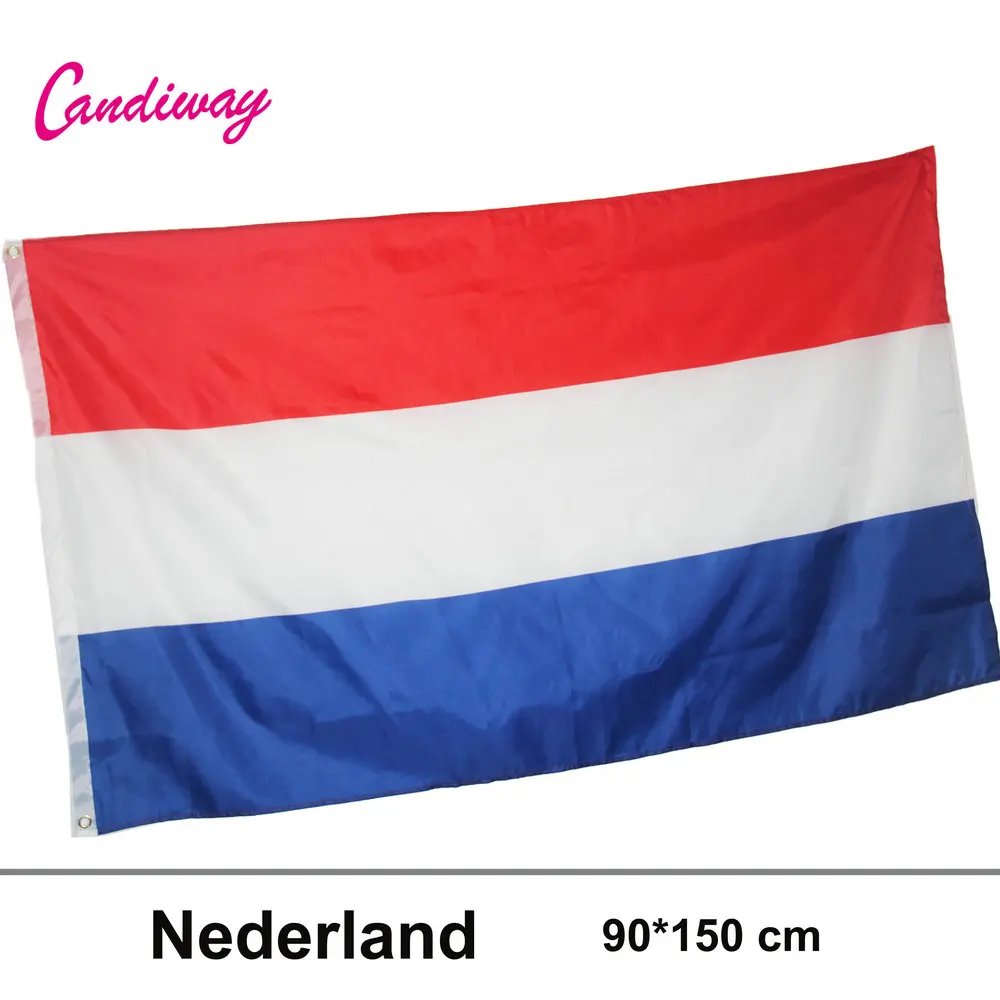 CANDIWAY Large Netherlands Flag Polyester Dutch National Banner Indoor Outdoor New  Flag of Holland 90*150CM