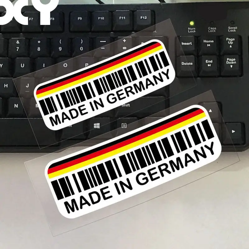 XY 2pcs Germany Flag Barcode Reflective Type Car Stickers Motorcycle Sticker Decals Car Styling Waterproof