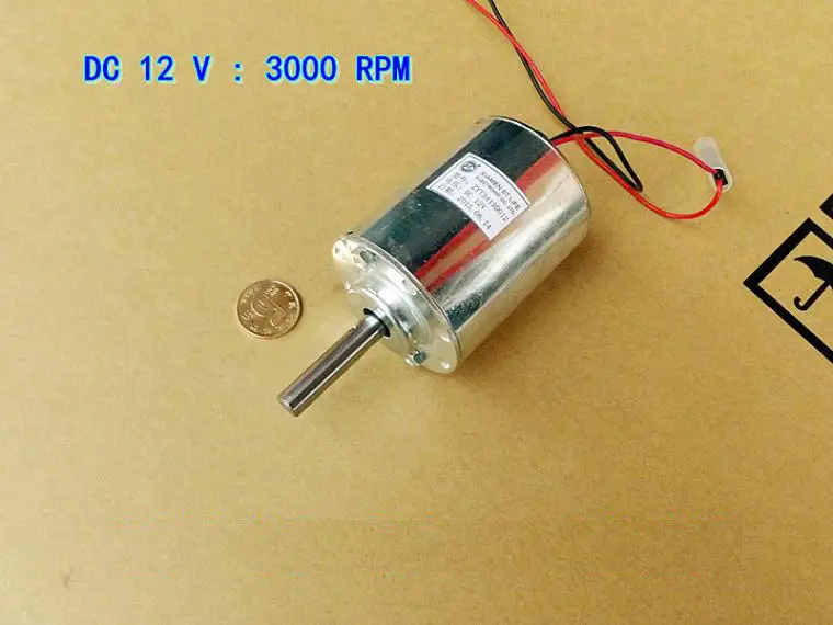 

Double ball bearing permanent magnet DC motor 12 pole rotor low noise 3000r DC12V electric tool /DIY power source