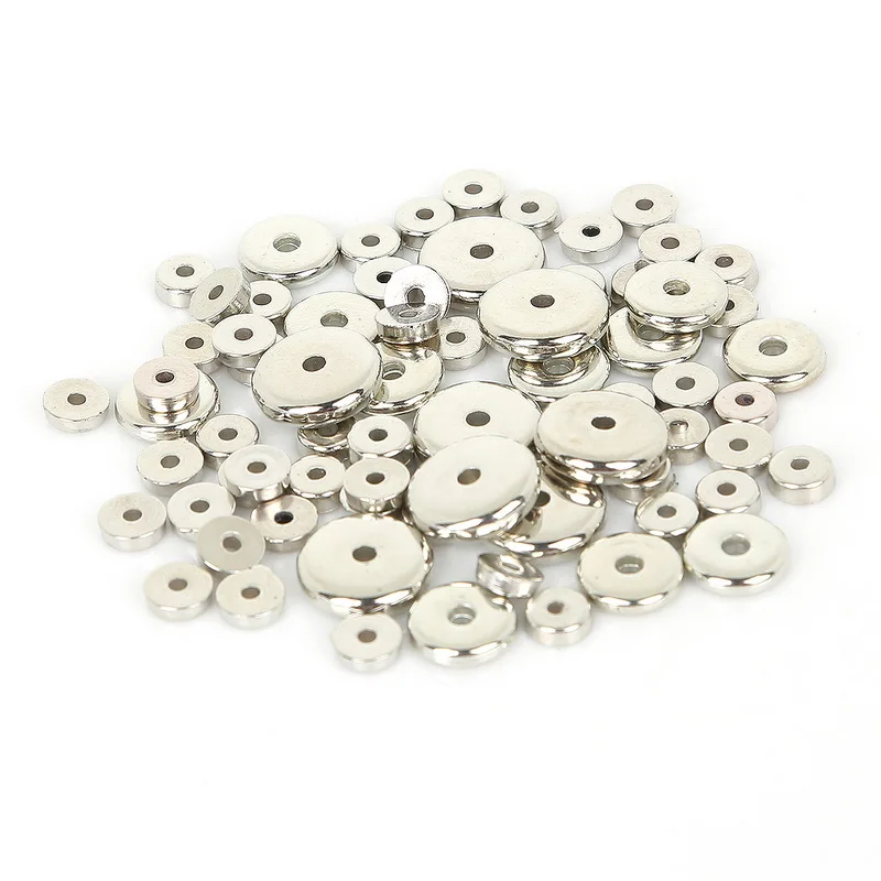 Best Selling CCB Plastic Wheel Round Beads KC Gold/Rhodium Color Loose Spacer Beads for Bracelet Necklace DIY Jewelry Making